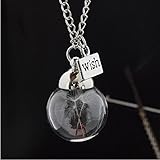 Glass Ball Handmade Necklace DIY Creative Dandelion Dry Flower Wish Clavicle