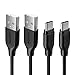 AUKEY USB C Cable to USB A 3ft Fast Charge, [2 Pack] Type C Cable for Samsung Galaxy S8 S8 Plus Note 8 Note 9, LG V30 V20 G6 G5, HTC U11/10 and More