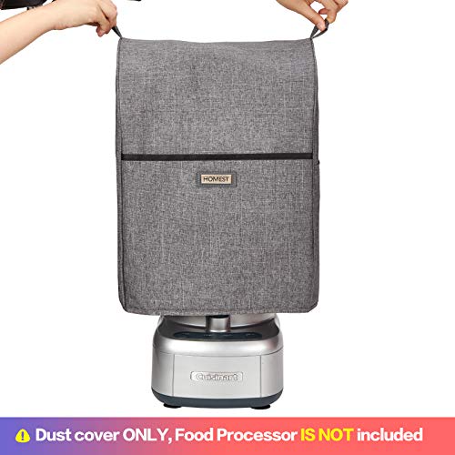 HOMEST Food Processor Dust Cover with Accessory Pockets Compatible with