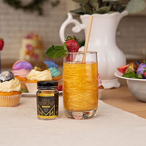 MONÉGASQUE Gold Luster Dust Edible Glitter for Drinks & Desserts 15g Edible Gold Dust for