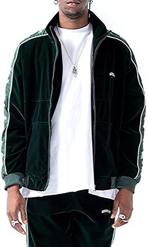 VAGUE STAR Men's Side Stripe Baseball Jacket W163