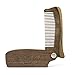 Folding Sandalwood Comb by Groom Houzz - Anti-Static Styling Comb for Men - Perfect Beard Shaper