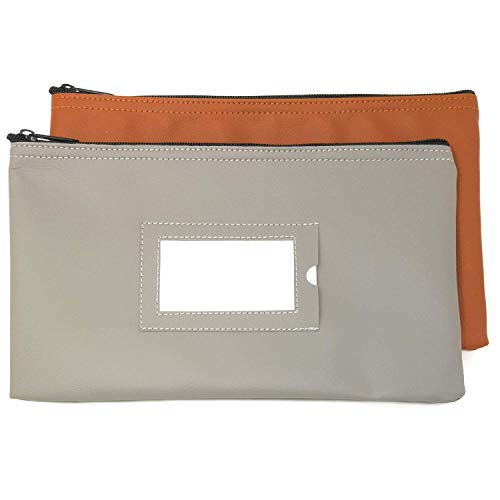 Money Bank Deposit Bag with Zipper | 11x6 inch | 7 Days 7 Pieces 7 Colors | Durable Leatherette Money Cash Coin Check Wallet Pouch with Framed ID Window and 7 Blank Card | Classic | by GIDABRAND - Thumbnail 7
