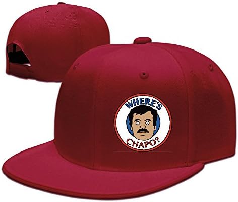 Where Is Chapo Flat Brim Baseball Back Strap Cap Red