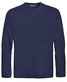 DRI-EQUIP Youth Long Sleeve Moisture Wicking Athletic Shirts. Youth Sizes XS-XL, True Navy, Large