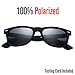 Pro Acme Classic 80's Retro Trendy Stylish Polarized Sunglasses for Men Women (Black)