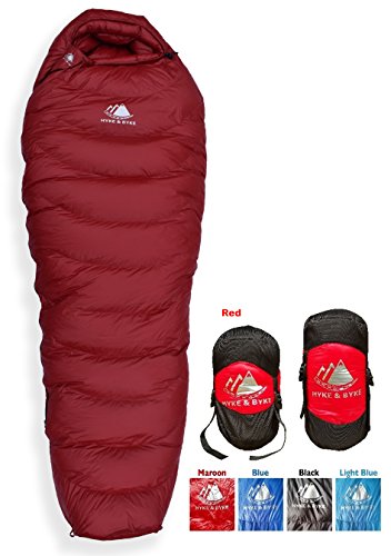 0 degree down sleeping bag - ultralight mummy down bag …