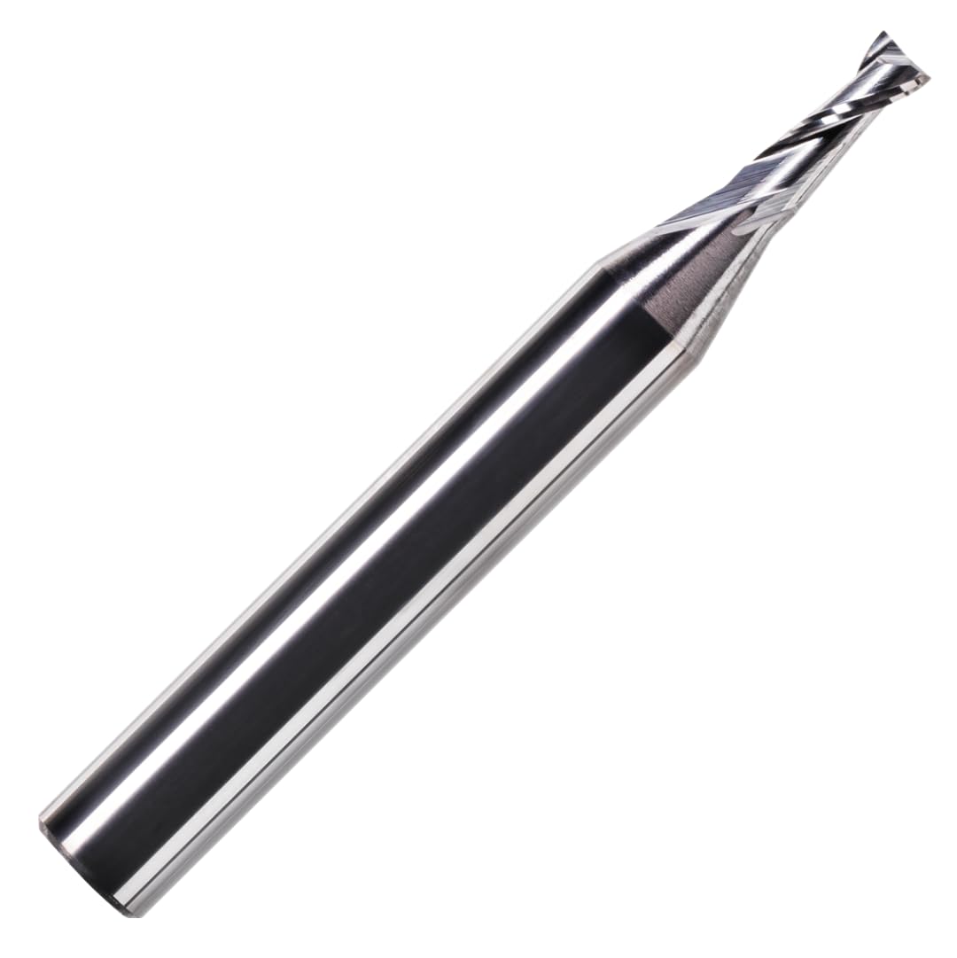 3mm x 8mm Flute x 1/4" Shank Solid Carbide Spiral 2 Flute Up Cut Router Bit for Wood, Hard Wood, PVC & Acrylic (3mm x 8mm Flute) — image 1
