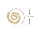 Zealmer Spiral Hoop Earrings Set Vintage Tribal Swirl Earrings for Women 3 Pairs in Gold