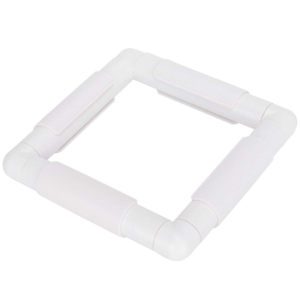 15.2 x 15.2cm Square Plastic Cross Stitch FrameEmbroidery Clip Frame for Embroidery, Quilting, Cross-Stitch, Needlepoint, Silk-Painting(15.2 x 15.2cm) Other Sewing Embroidery Supplies