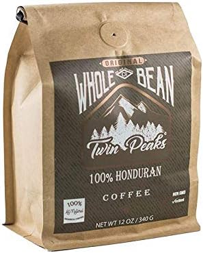 Twin Peaks Whole Bean Honduran Medium Roast Coffee, 12 Ounce Bag