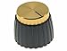 KAISH 10pcs Guitar AMP Amplifier Push on fit Knobs Black with Gold Aluminum Cap Top Fits 6mm diameter Pots Marshall Amplifiers