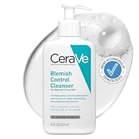 CeraVe Blemish Control Cleanser, 2% Salicylic Acid Face Wash with Niacinamide & 3 Essential Ceramides, Exfoliates & Clears Clogged Pores for Blemish-Prone Skin, Developed with Dermatologists, 236ml