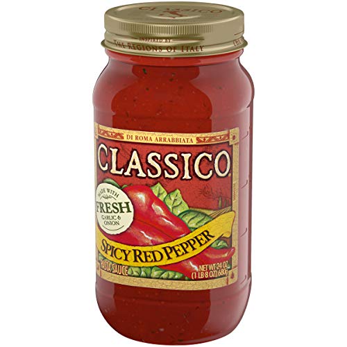 Classico Spicy Red Pepper Tomato Pasta Sauce (24 oz Jar) - Thumbnail 6