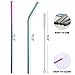 MultiColor Metal Straws Stainless Steel Straws Set of 16 10.5