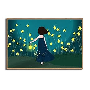 Framed Canvas Wall Art for Living Room, Bedroom Dreamland Theme Canvas Prints for Modern Home Decoration Ready to Hang - 16"x24" inches
