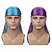 Silky Durag Headwraps (2PCS) with Extra Long Tail and Wide Straps for 360 Waves
