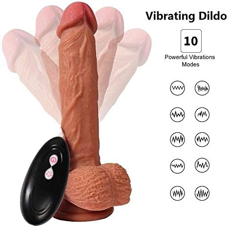 8.43 Inch Realistic-Toy Waterproof Rechargeable with Hands Free Suction Cup Base