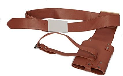 Mesky Gun Holster for Men Cosplay Costume Fancy Dress Accessories PU Leather Belt with Holster Poe