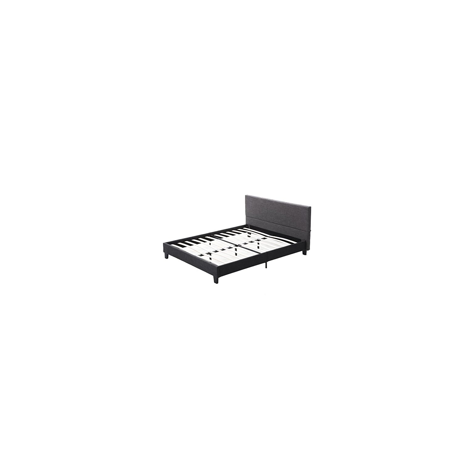 mecor Upholstered Linen Platform Bed Frame Queen Bed Frames with