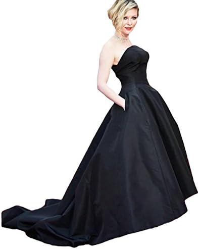 Elleybuy Women's Strapless A-Line Hi-low Sweep Train Prom Dress Formal Evening Dresses US12