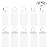 Cruise Tags Holders for Luggage E-Tags Waterproof With Resealable Zipper & Steel Loops (10Packs)