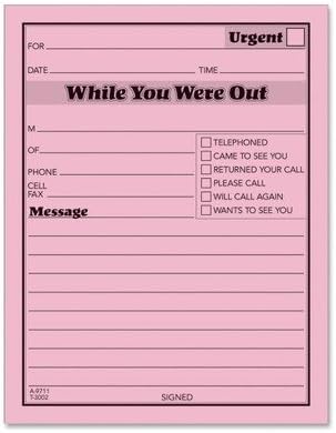 Adams - Message Pad,"While You Were Out",4"x5",50 Shts/PD,12/PK,PK, Sold as 1 Package, ABF 9711D