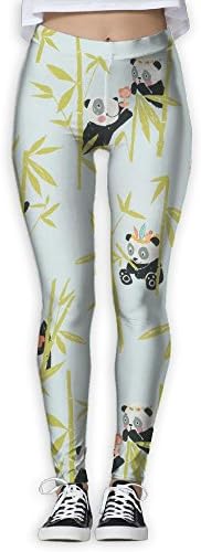 Bamboo Pandas Women's 3D Printing Yoga Leggings Pants Quick Dry Capri Leggings Workout Pants Gym Tights