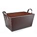 The Lucky Clover Trading Faux Leather Storage Basket, Brown