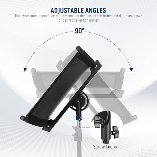 Neewer U Type Light Diffuser Reflector for Studio and Photography Situation with Carrying Case, Arclight Curved Reflector 30"x18"/75x40cm in Black/White/Gold/Silver (Light Stand Not Included), RF-04