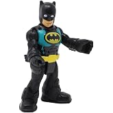 Imaginext Replacement Part for Collectible Fisher-Price Superheroes Super Friends Javelin Playset BBF19 - Replacement Poseable Batman Figure in Black Suit with Teal Accent