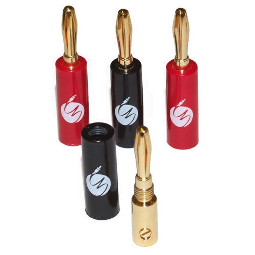 Fisual Easy Fix Banana Plugs 24K Gold Plated 8 Pack