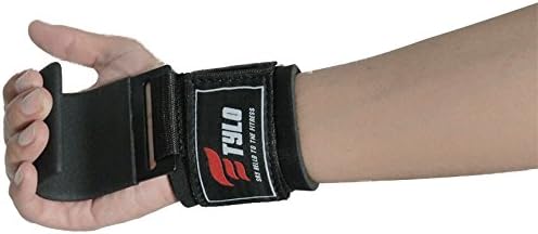 Weight Lifting Rod Hooks Heavy Duty Neoprene Padded Wrist Wraps Power Weight Lifting Training Gym Grips Straps Bandage Set of 2