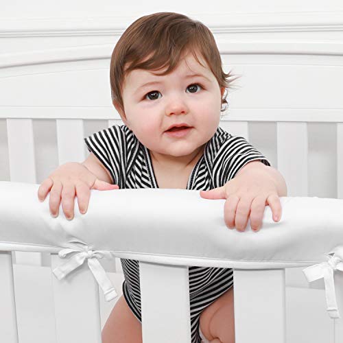 TILLYOU 3Piece Padded Baby Crib Rail Cover Protector Set from Chewing