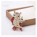 Potelin Premium Quality Women Enamel Owl Shape Rhinestones Brooch Pins Brooches Clip Gift for Female
