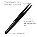 Mayxunbeauty 3 PCS Stainless Steel Slant Tip Tweezer, Eyebrow and Hair Remover (Black)