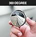 RearX Blind Spot Mirror, 2” Round 360 Degree Adjustable HD Glass and ABS Housing Convex Wide Angle Rear View Mirror for Universal Car Fit w/ 3M Stick on Adhesive, 2 Pack (Black)