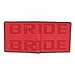 Kei Project KBW-R Bride Racing Wallet Seat Fabric Leather Bi-Fold Gradation Bonus Takata Keystrap, Red