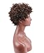 Deewin Hair Short Kinky Curly Human Hair Wig Cheep Female Afro Kinky Curly Short Wigs for Black Women Heat Resistant African Hair Wigs (Brown)