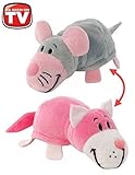 FlipaZoos Little FlipZee 5 Pocket Size Plush Figure - Pink Cat Transforming To Mouse (the Toy That Flips For You)