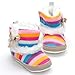 LIVEBOX Baby Multicolor Cotton Knit Premium Soft Sole Anti-Slip Warm Winter Infant Prewalker Toddler Snow Boots (L: 12~18 Months)