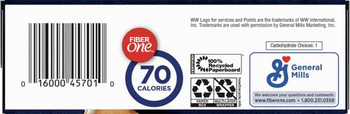 FIBER ONE 70 CALORIE SOFT-BAKED BARS, CINNAMON COFFEE CAKE, 6 BARS, 5.34 OZ