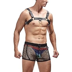 FIROTTII Mens Mesh Shorts Sexy Boxers See Through