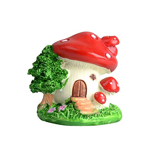 donau Small Aquarium Decoration Mushroom Cartoon House Aquraium Ornament Kids Fish Tank Decor
