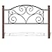 Leggett and Platt Home Textiles Doral Complete Bed with Metal Duo Panels and Dark Walnut Wood Posts, Queen, Matte Black Finish