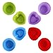 Chefaith 24-Pcs Reusable Silicone Baking Cups, Cupcake Liners, Muffin Cups [12 Heart-Shaped & 12 Round Cups, Each with 4 Colors] - Non-Stick, Heat Resistant (Up to 480F) Mini Baking Molds, Food Grade