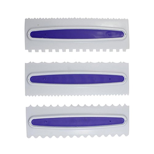 New Design!!Pop Sales!!Molyveva 3 Pcs Cake Edge Side Scraper Plastic Cutter Butter Cream Smoother Tools