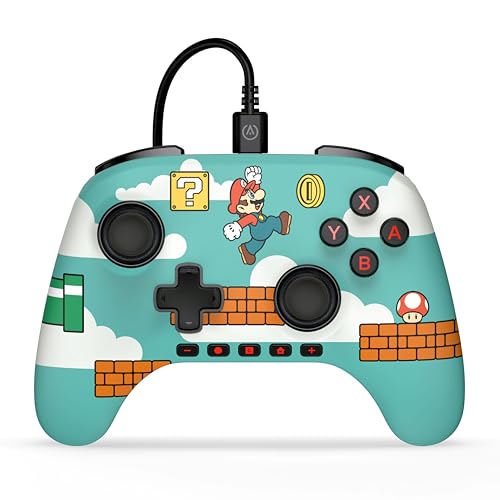 Kabelgebundener Advantage-Controller für Nintendo Switch 2 - Es ist Mario-Zeit, offiziell lizenziert, Halleffekte, zuweisbare Tasten, Pro-Controller, C-Taste, integrierte Audiosteuerung