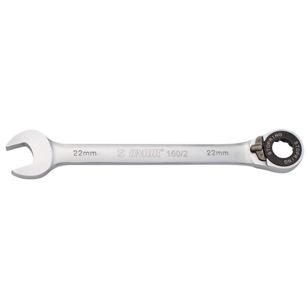 Unior Combination Ratchet Ring Spanner, 17 mm, 1 Piece, 160/2