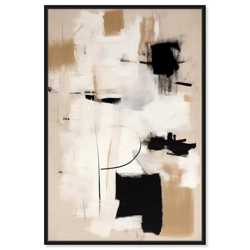 Art Remedy Robot Pieces Dreamy II Boho Abstract Warm Color Canvas Wall Art, Bla…